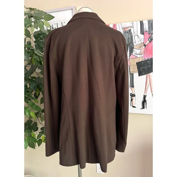 Chico's Womens Brown Classic Stretch Single Button Work Blazer Size Large - Picture 7 of 7